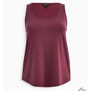 NWT Torrid, Scoop Neck Tank - Cupro Wine Size 3